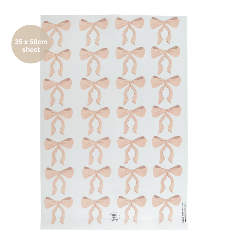 Bows in Blush / Fabric Wall Stickers