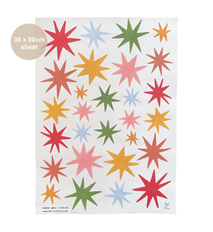 Cosmic Carnival Stars / Fabric Wall Stickers