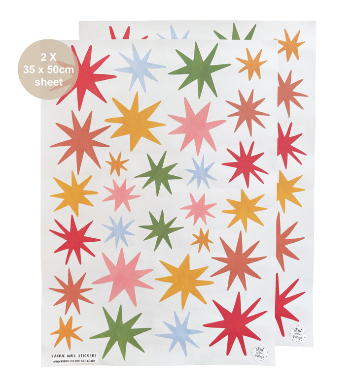 Cosmic Carnival Stars / Fabric Wall Stickers