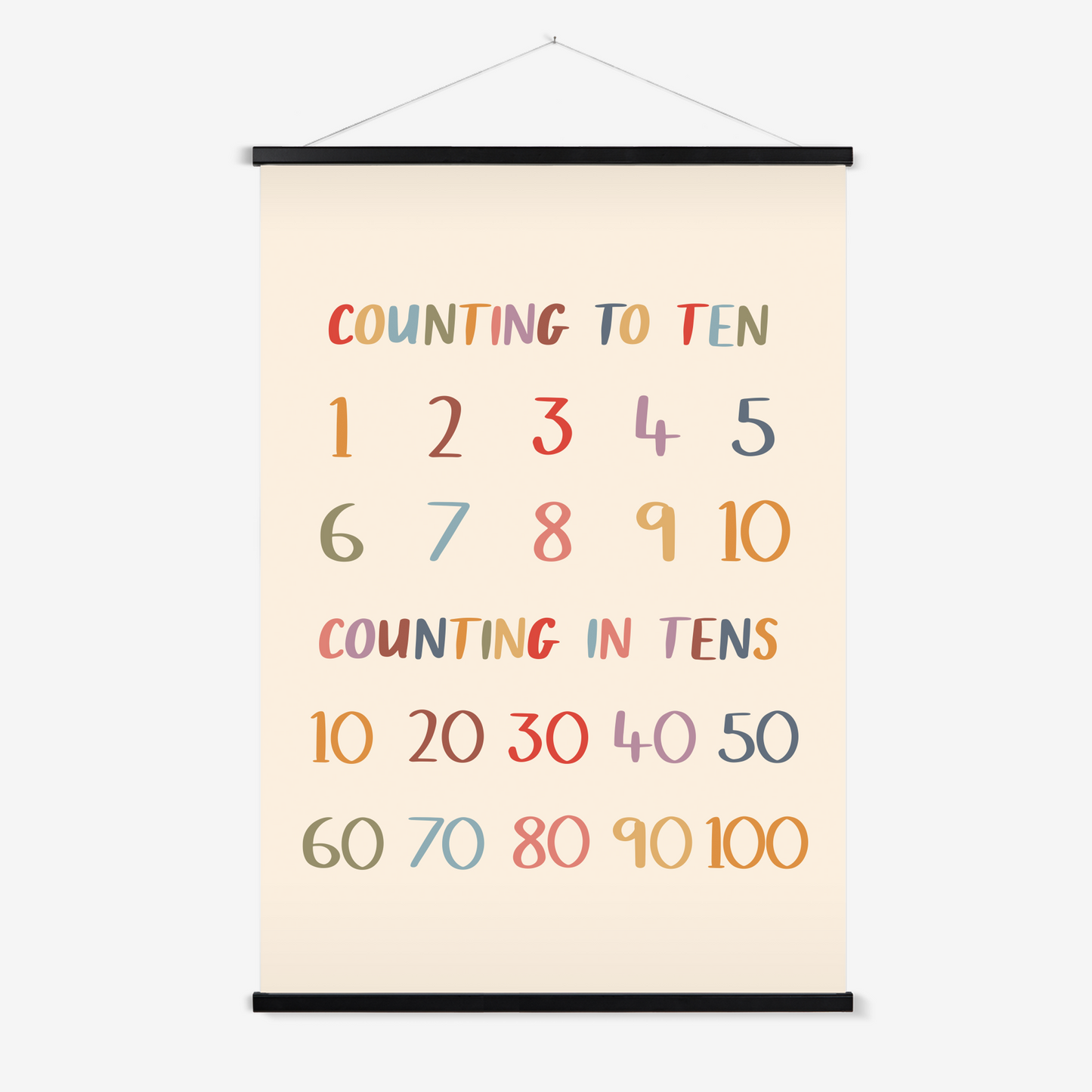 Colourful Counting to Ten / Print with Hanger