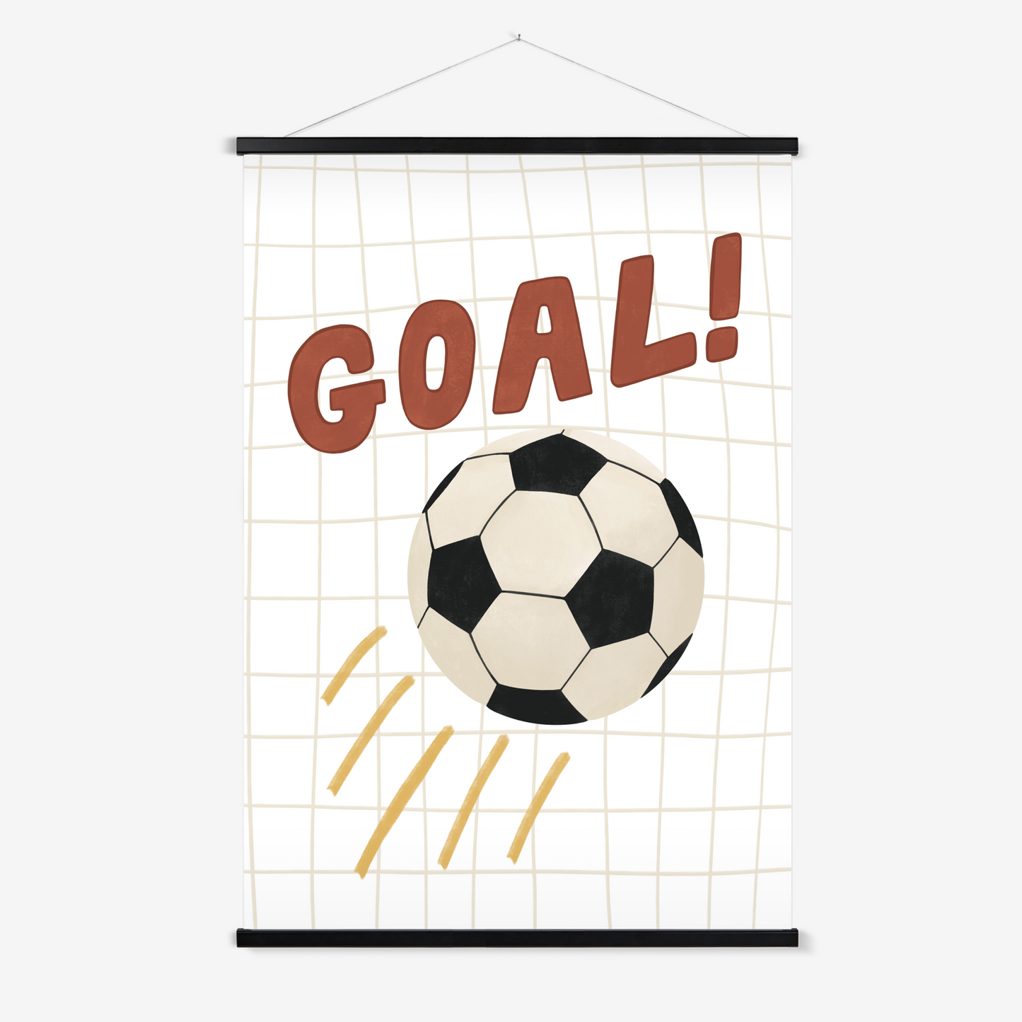 Goal in white / Print with Hanger