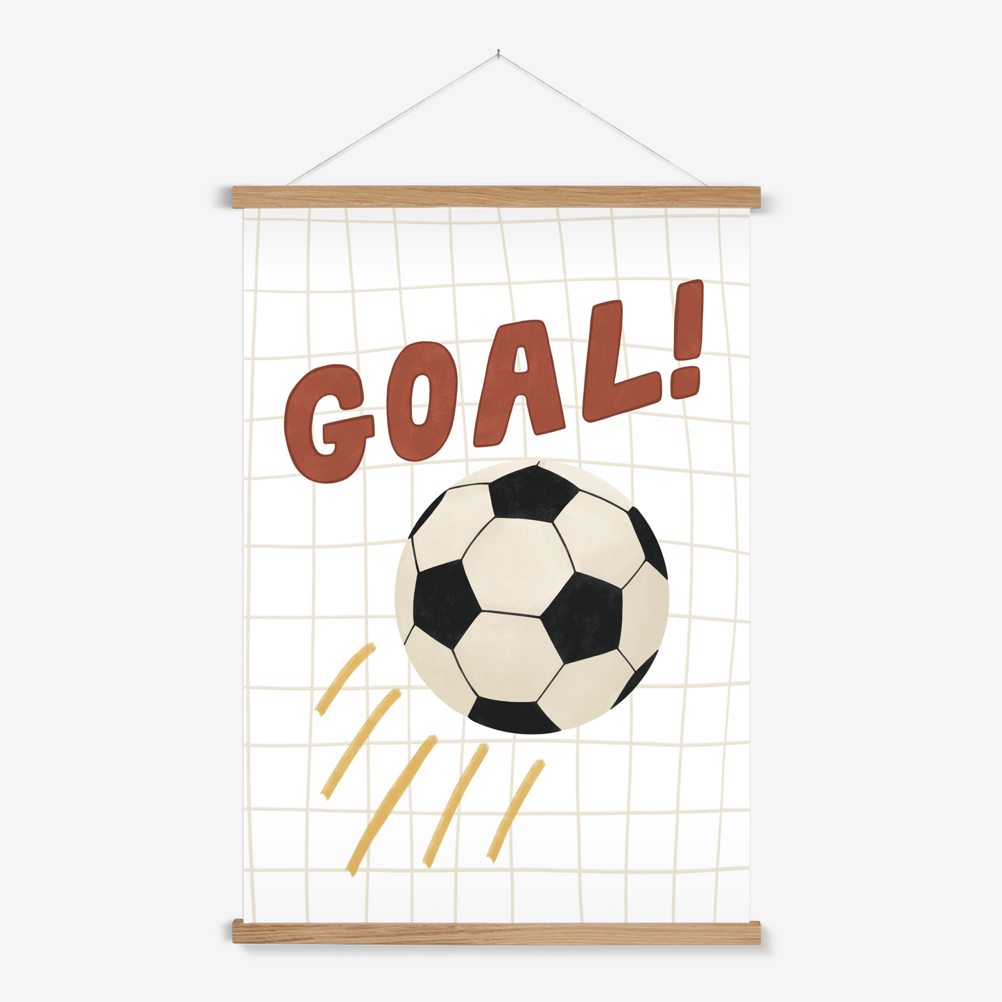 Goal in white / Print with Hanger