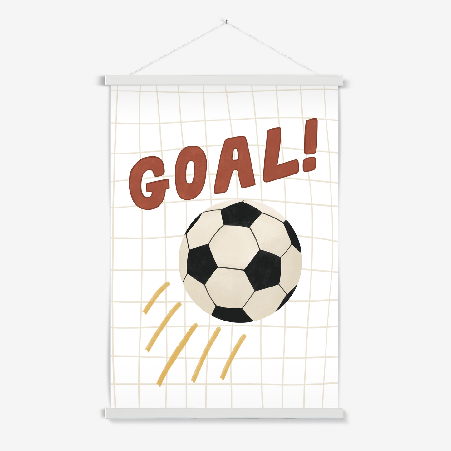 Goal in white / Print with Hanger
