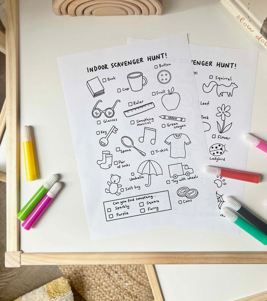 Indoor Scavenger Hunt Printable – Kid of the Village
