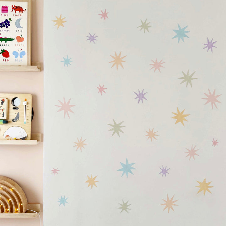 Pastel Sky Stars / Fabric Wall Stickers