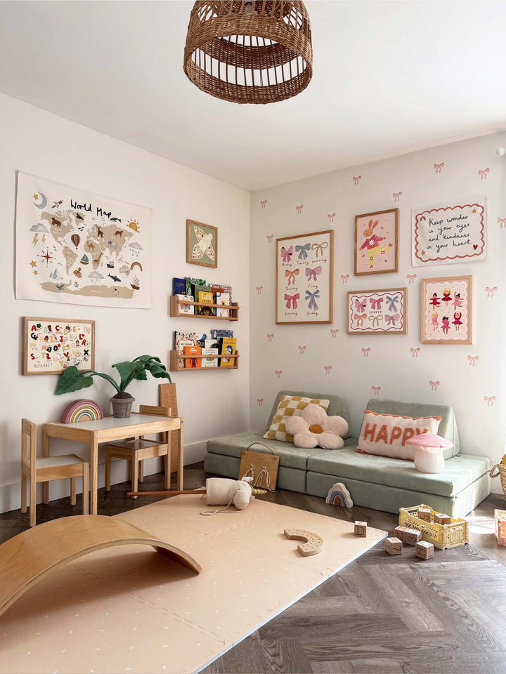 Bows in Blush / Fabric Wall Stickers