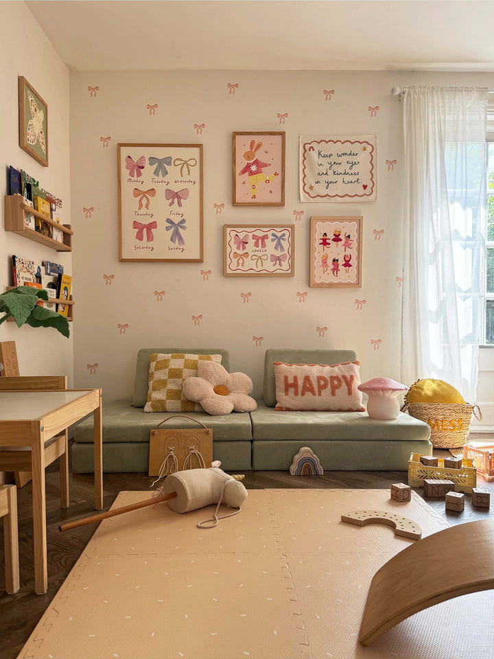 Bows in Blush / Fabric Wall Stickers