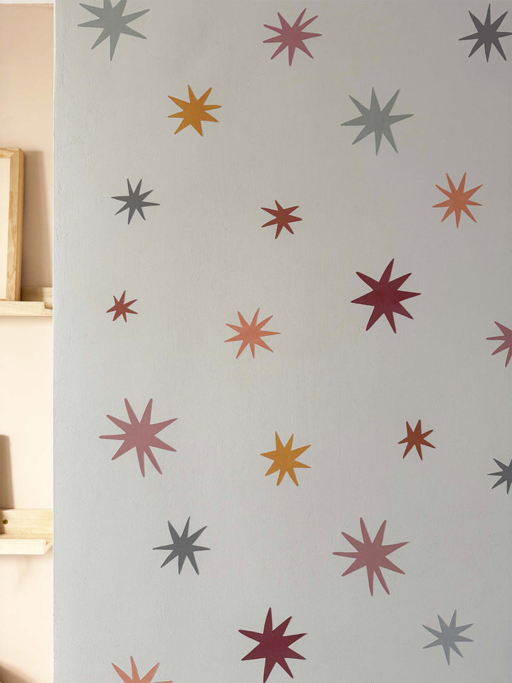 Sunset Blush Stars / Fabric Wall Stickers