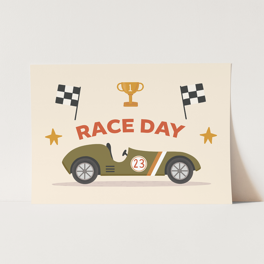 Race Day in green / Fine Art Print