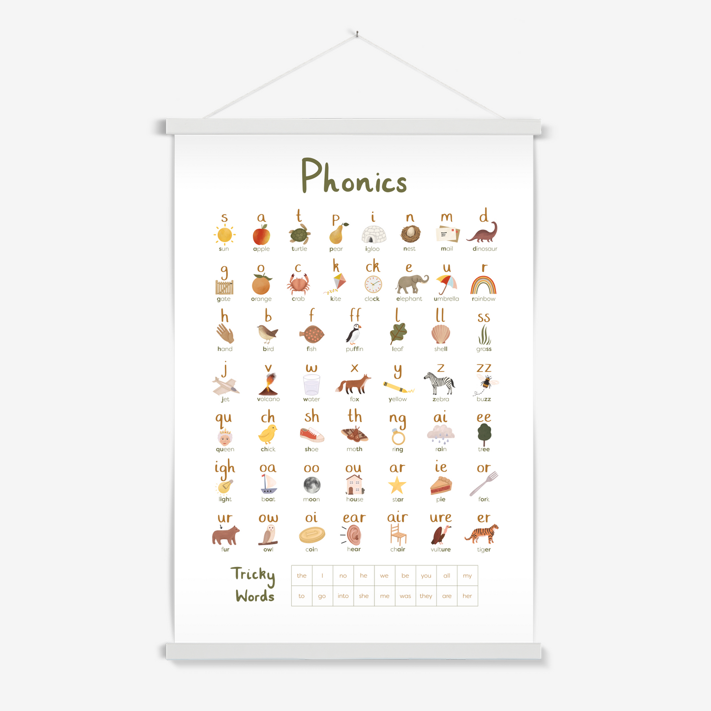 Phonics in green / Print with Hanger