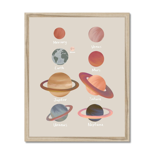 Planets in stone / Framed Print