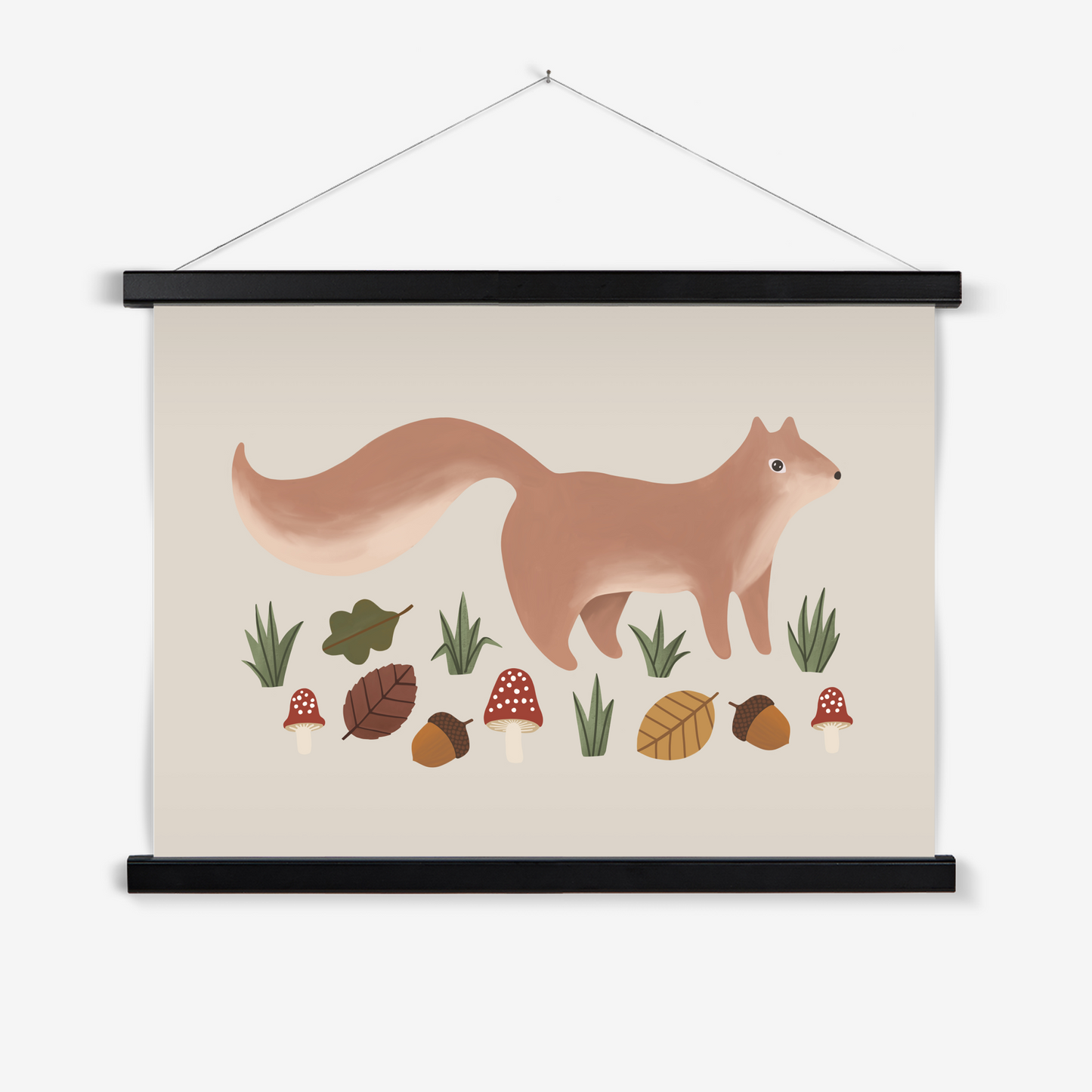 Squirrel in stone / Print with Hanger