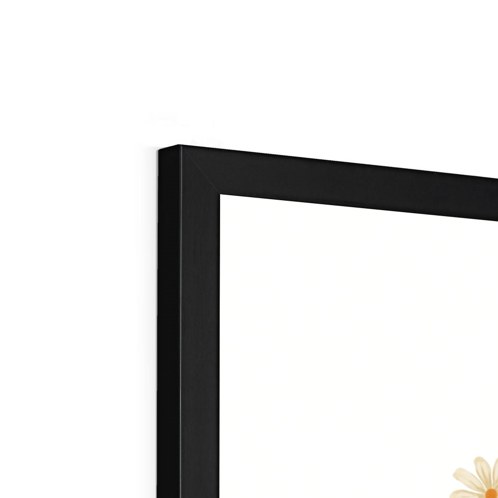 Flower Garden in white / Framed Print