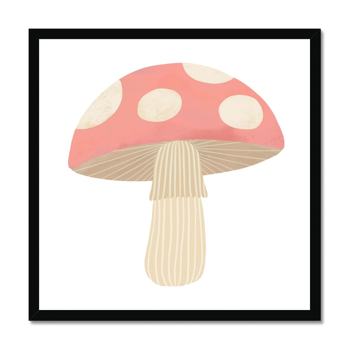 Mushroom in pink / Framed Print