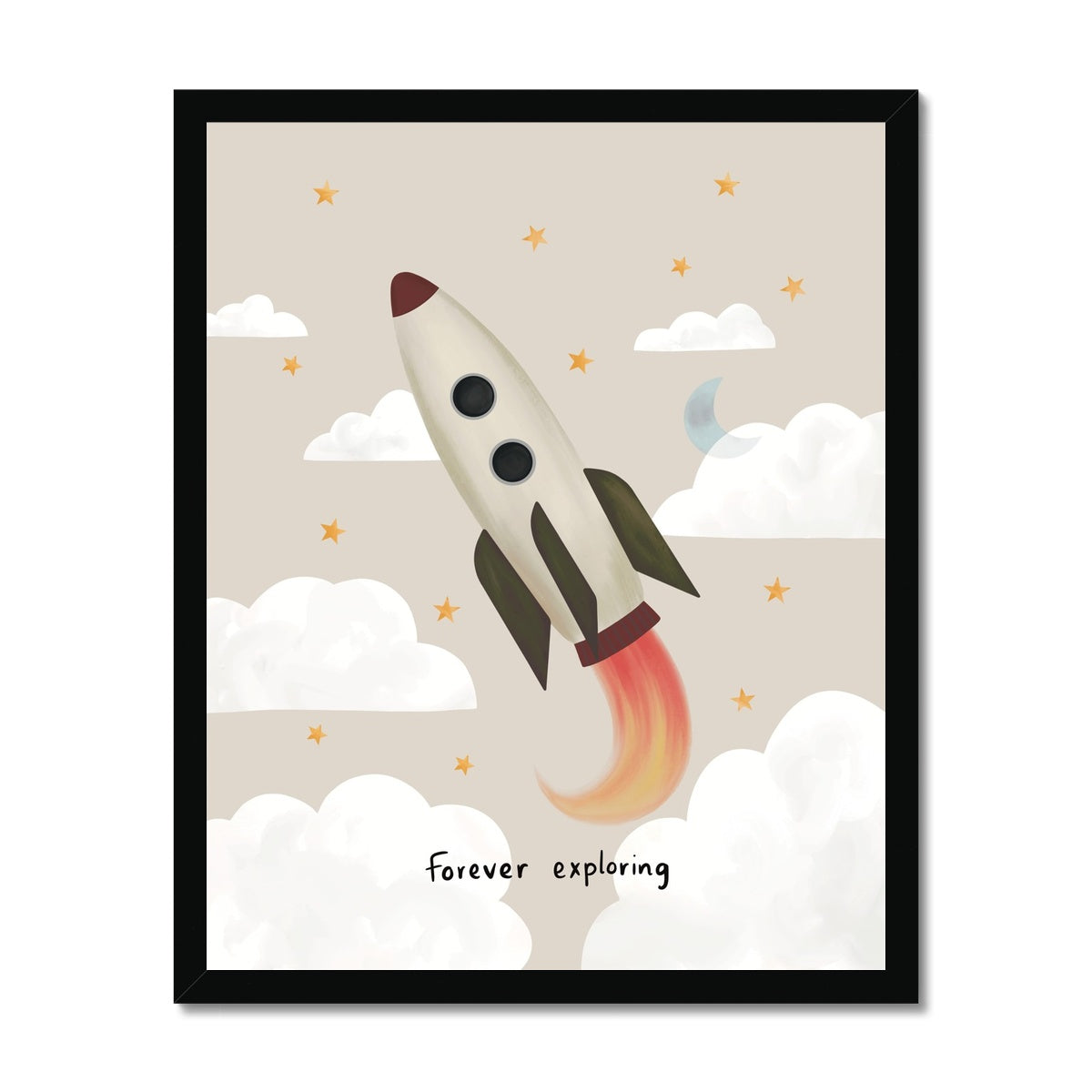 Forever Exploring in stone / Framed Print