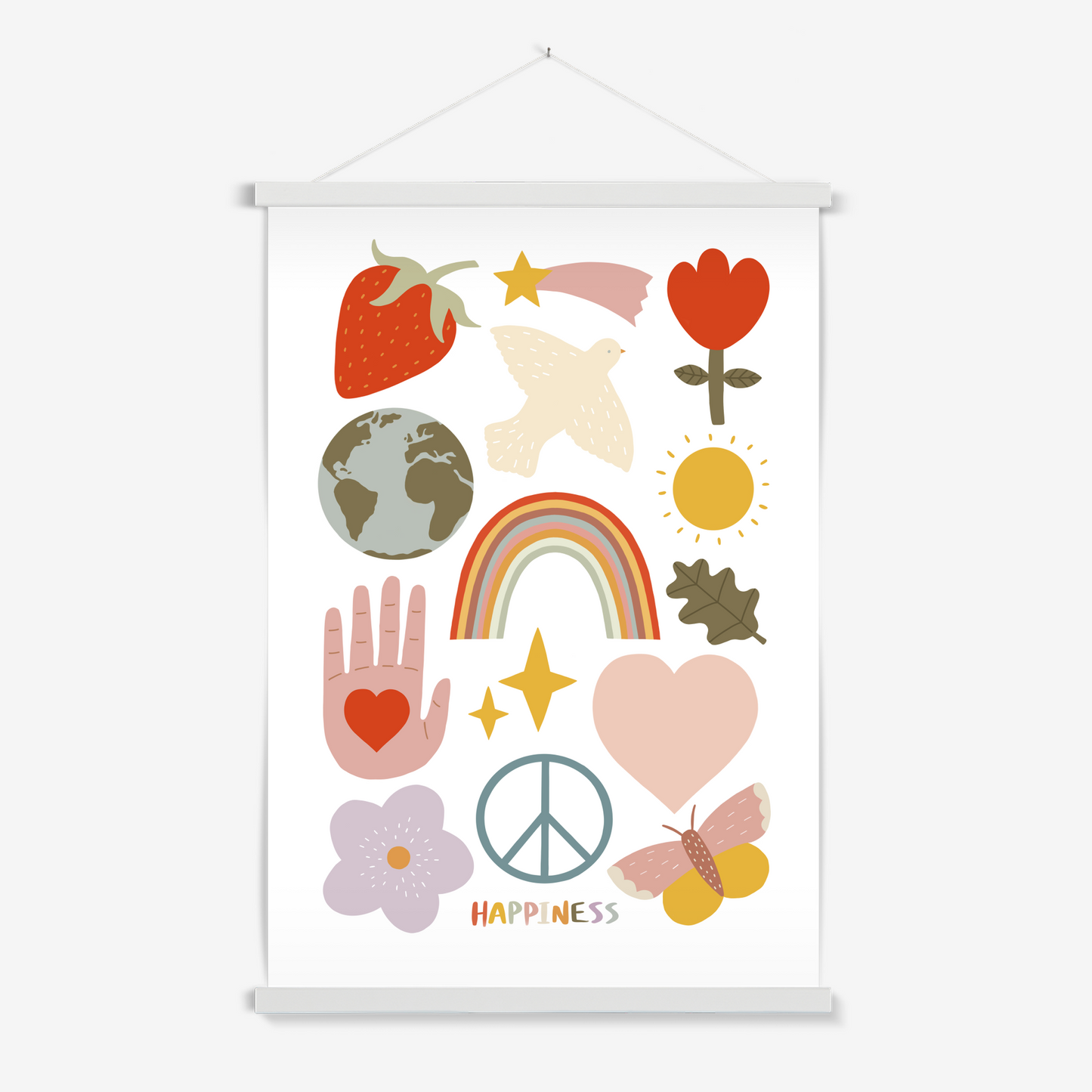 Happiness / Print with Hanger
