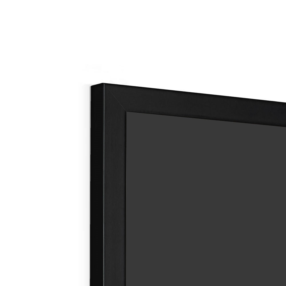 Football pitch in black / Framed Print