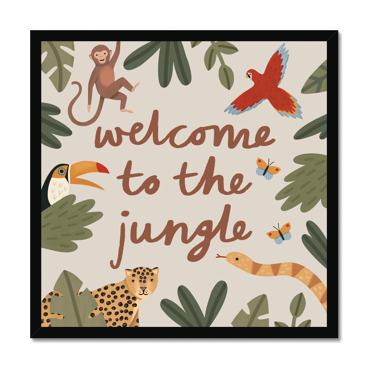 Welcome to the jungle in stone / Framed Print