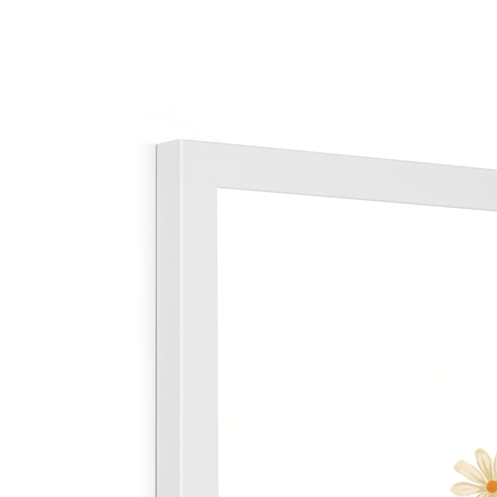 Flower Garden in white / Framed Print