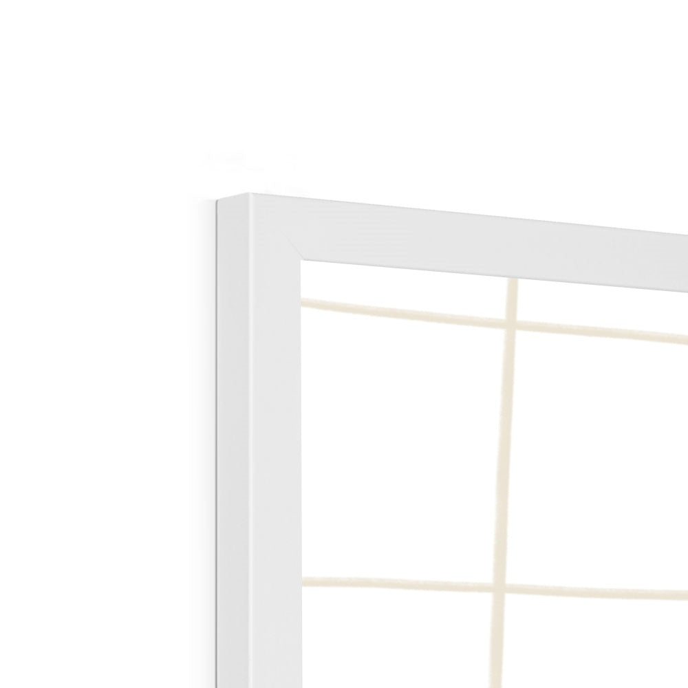 Goal in white / Framed Print
