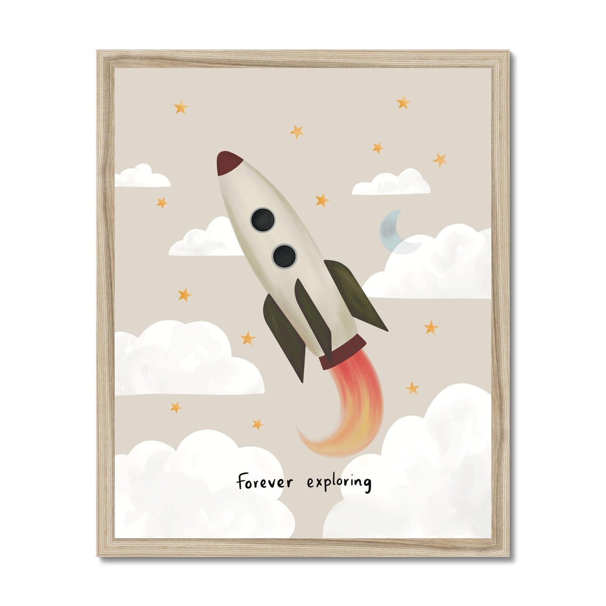 Forever Exploring in stone / Framed Print