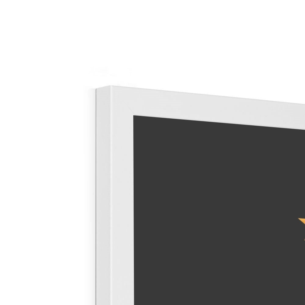 Countdown to launch in black / Framed Print