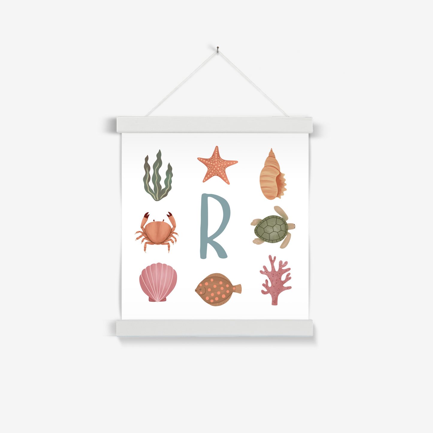 Under the Sea Initial / Print with Hanger