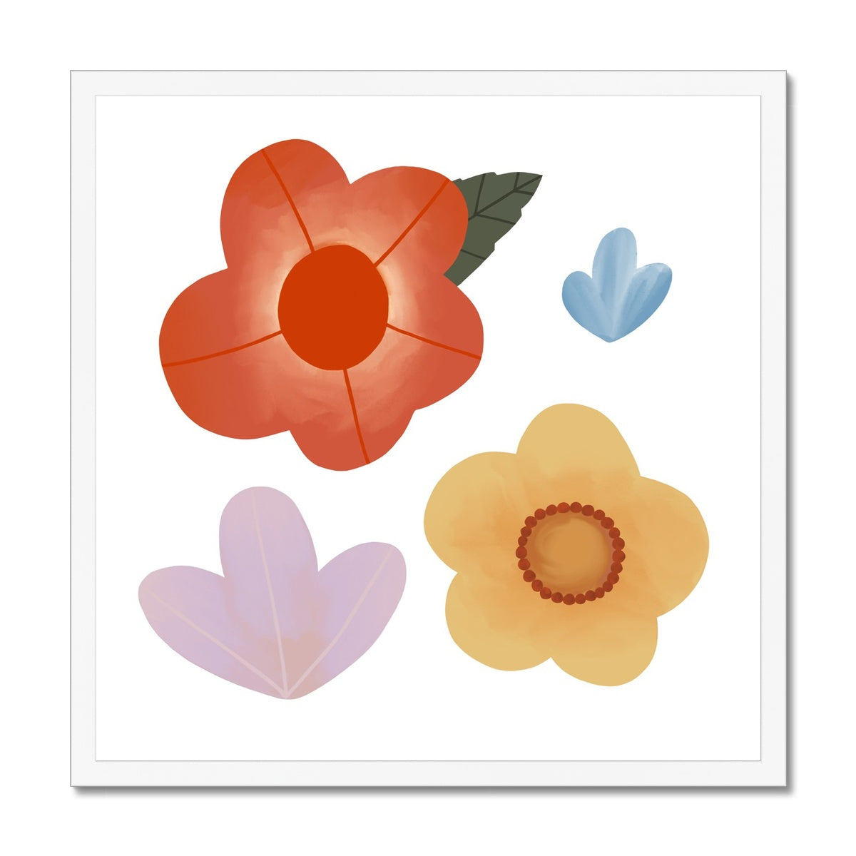 Growing love flower / Framed Print