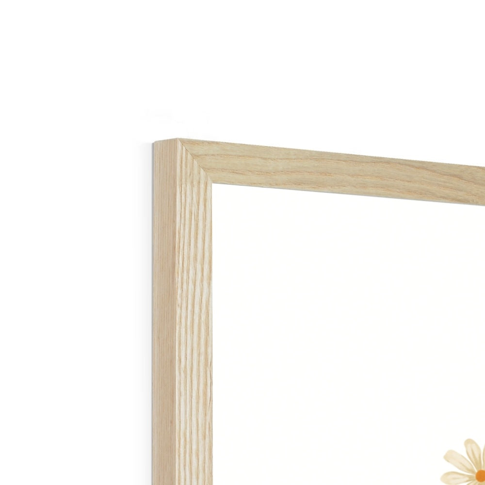 Flower Garden in white / Framed Print