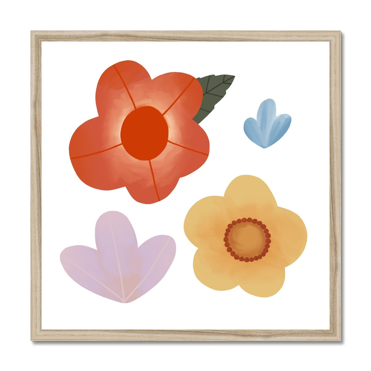 Growing love flower / Framed Print