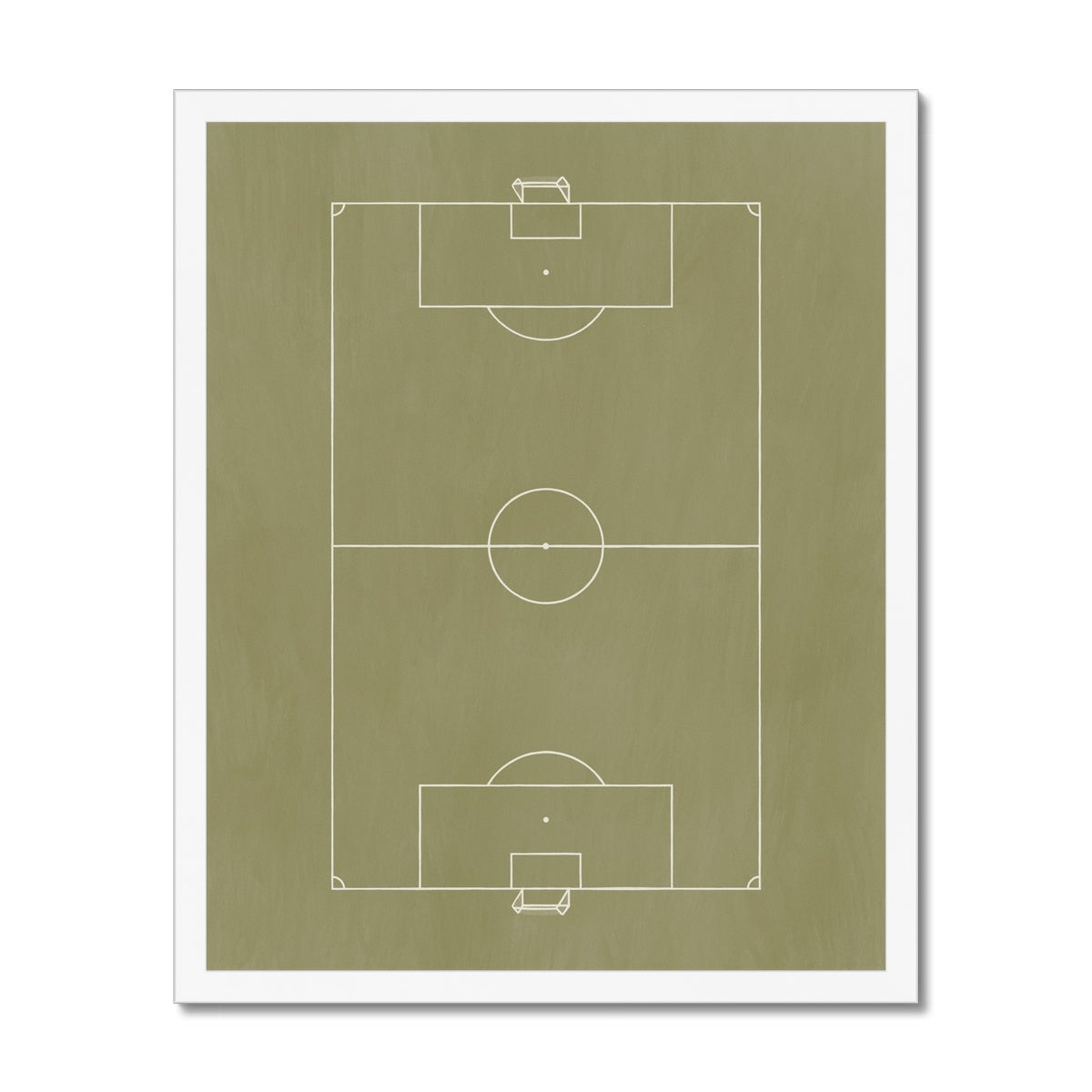 Football pitch in green / Framed Print