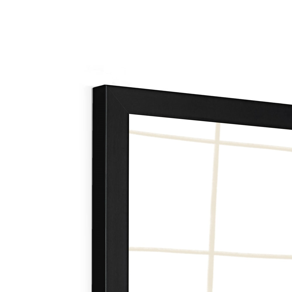 Goal in white / Framed Print