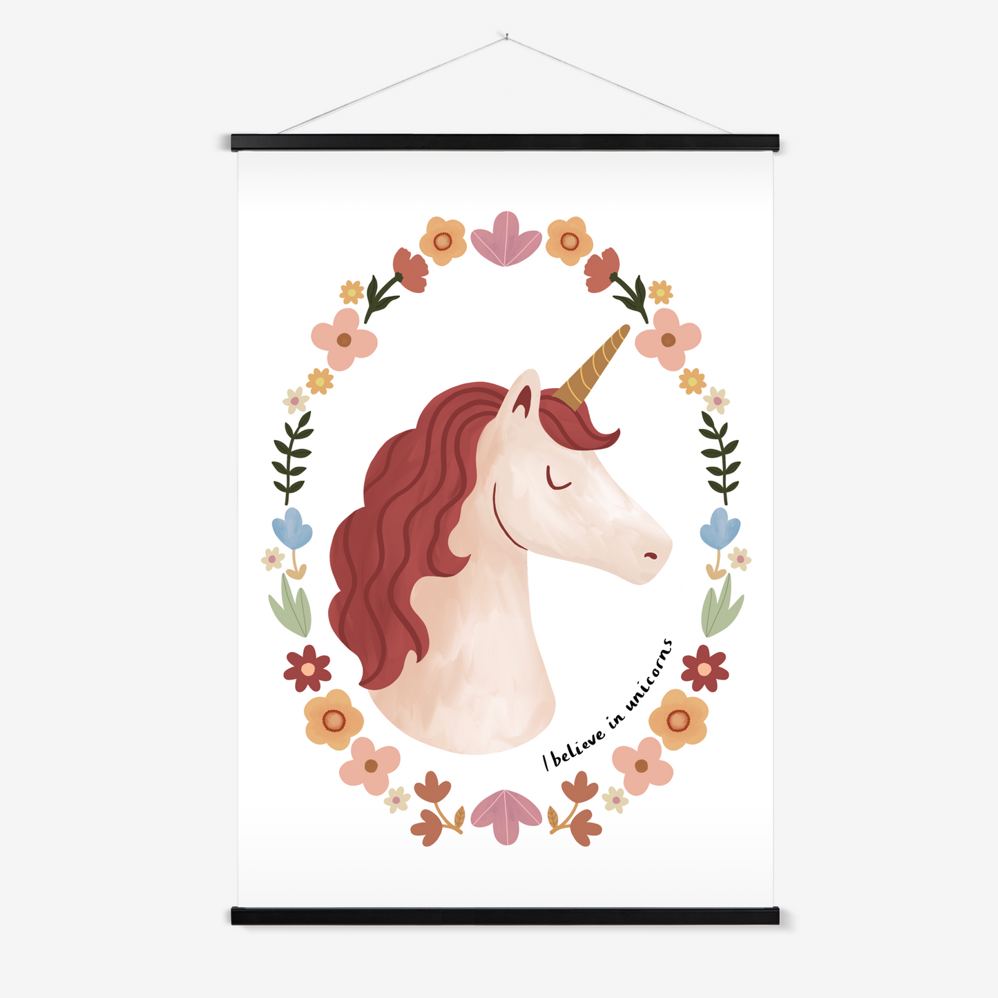 I believe in unicorns / Print with Hanger