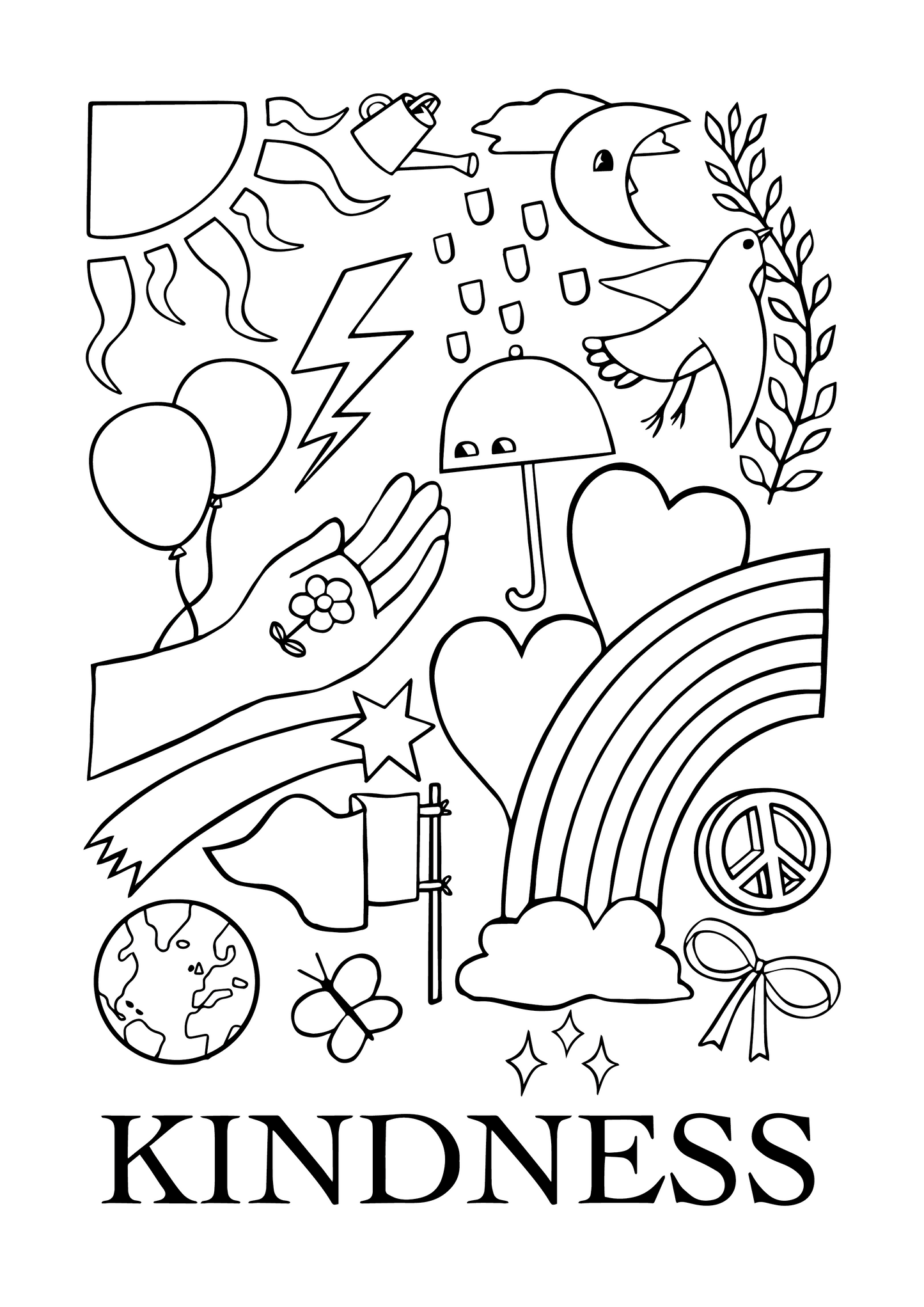 Kindness Colouring Printable