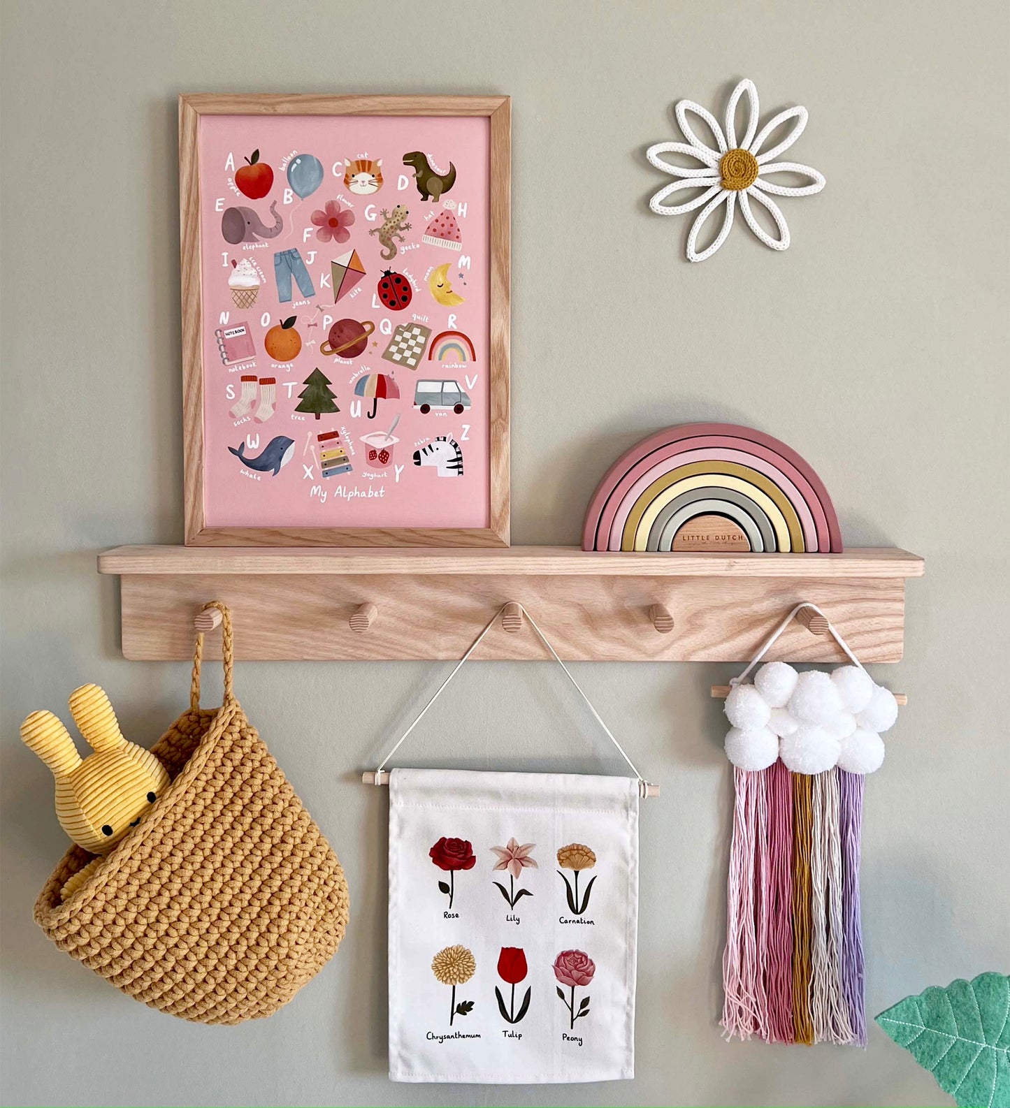 My Alphabet in pink / Framed Print