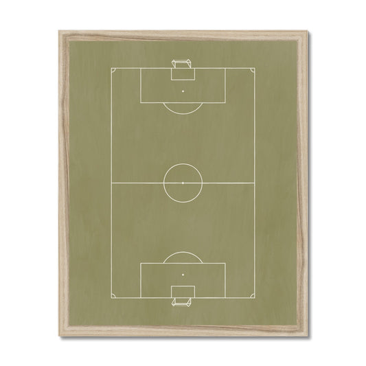 Football pitch in green / Framed Print