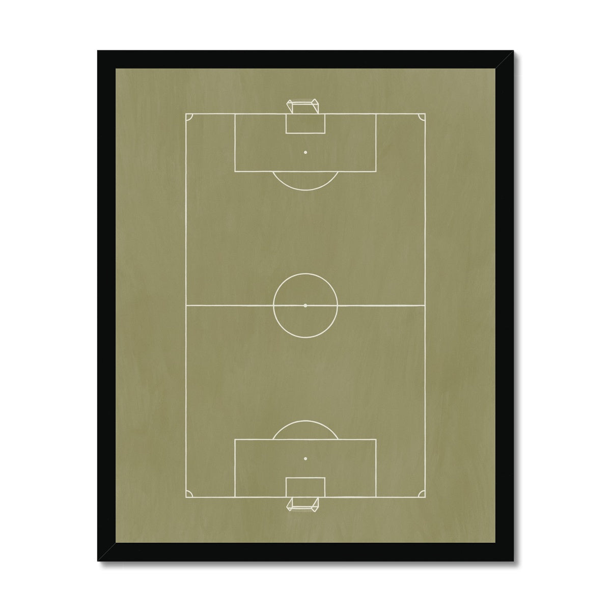 Football pitch in green / Framed Print