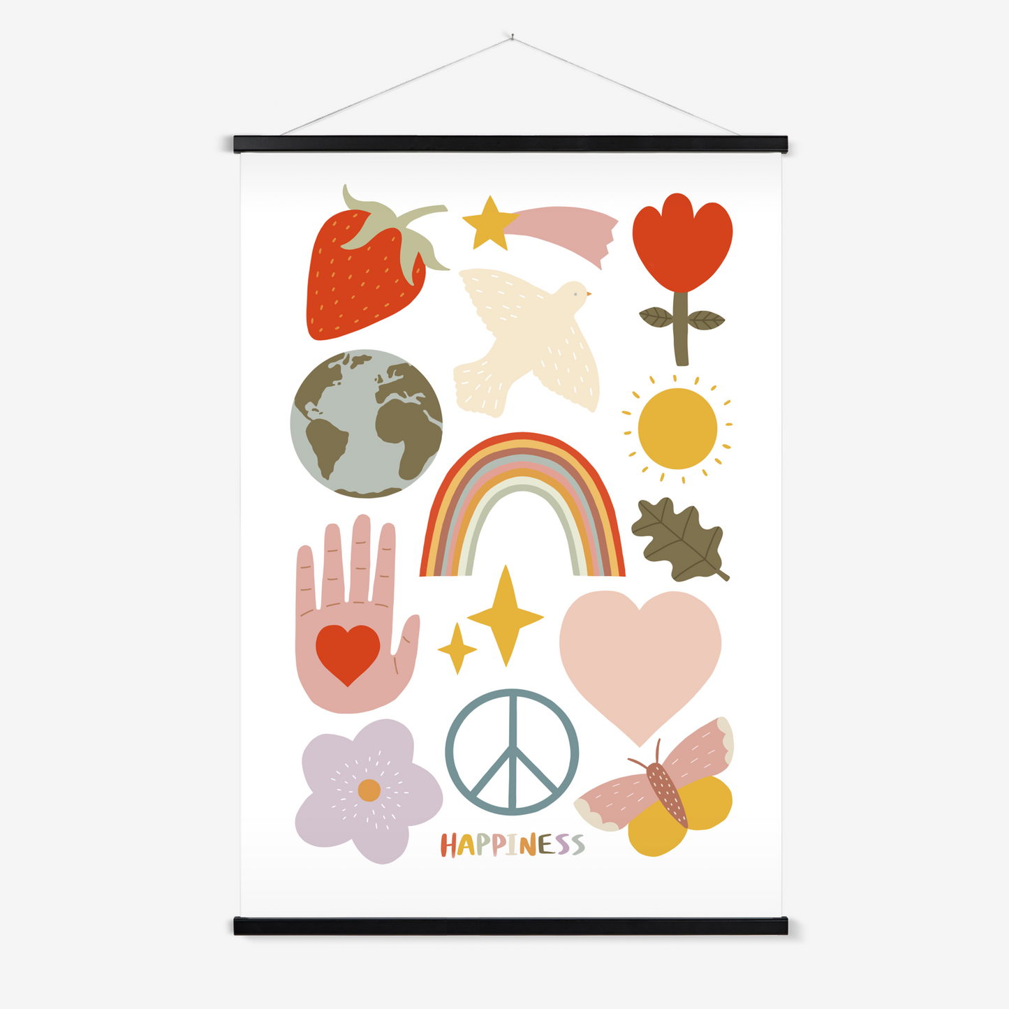 Happiness / Print with Hanger