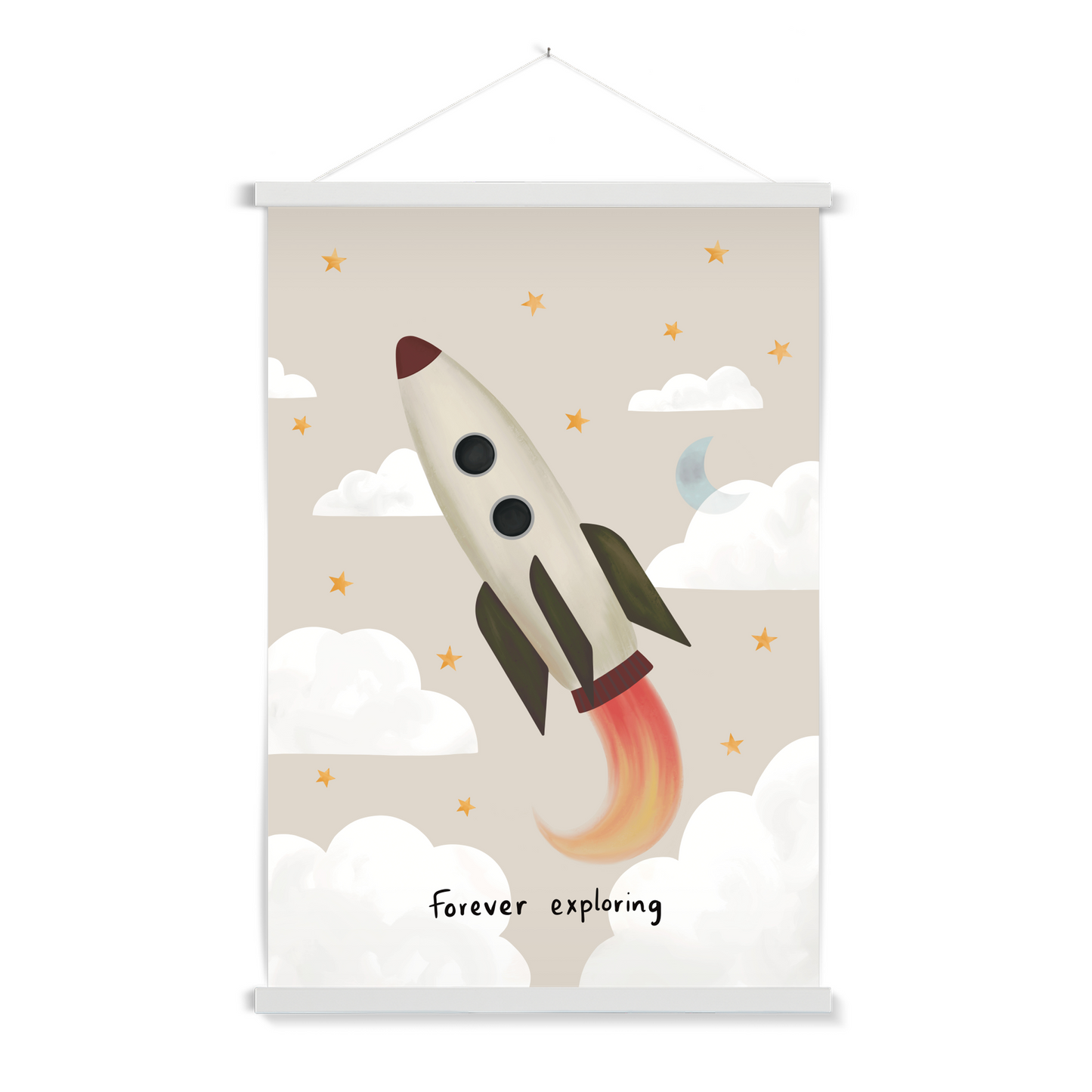 Forever Exploring in stone / Print with Hanger