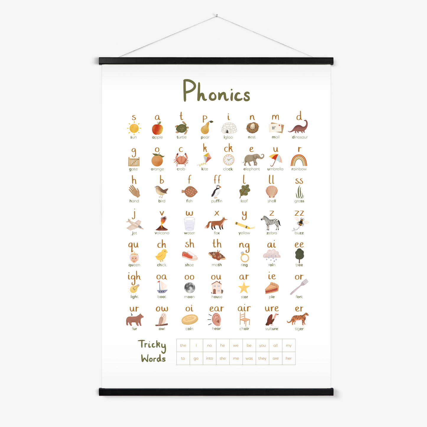 Phonics in green / Print with Hanger