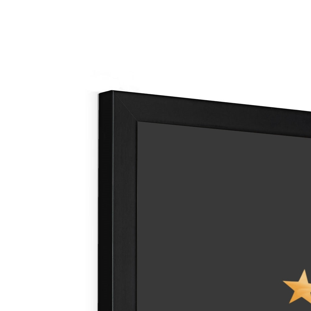 Rocket in black / Framed Print