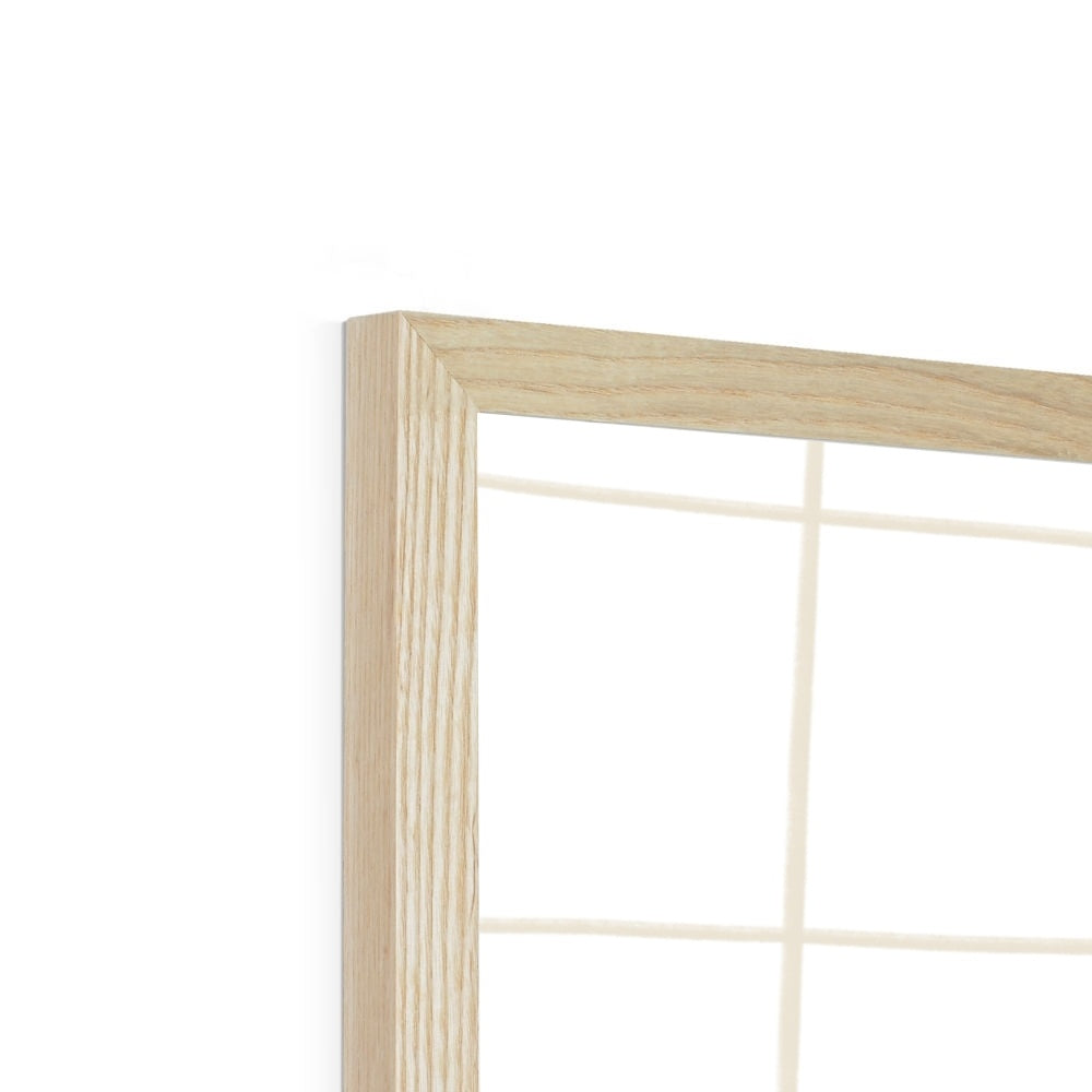 Goal in white / Framed Print