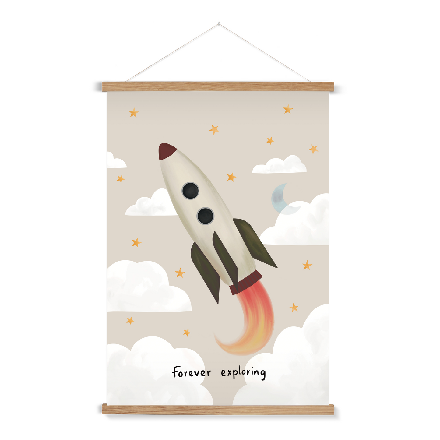 Forever Exploring in stone / Print with Hanger