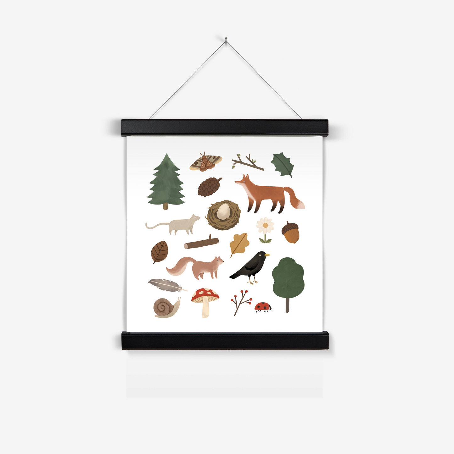 Woodland Life / Print with Hanger