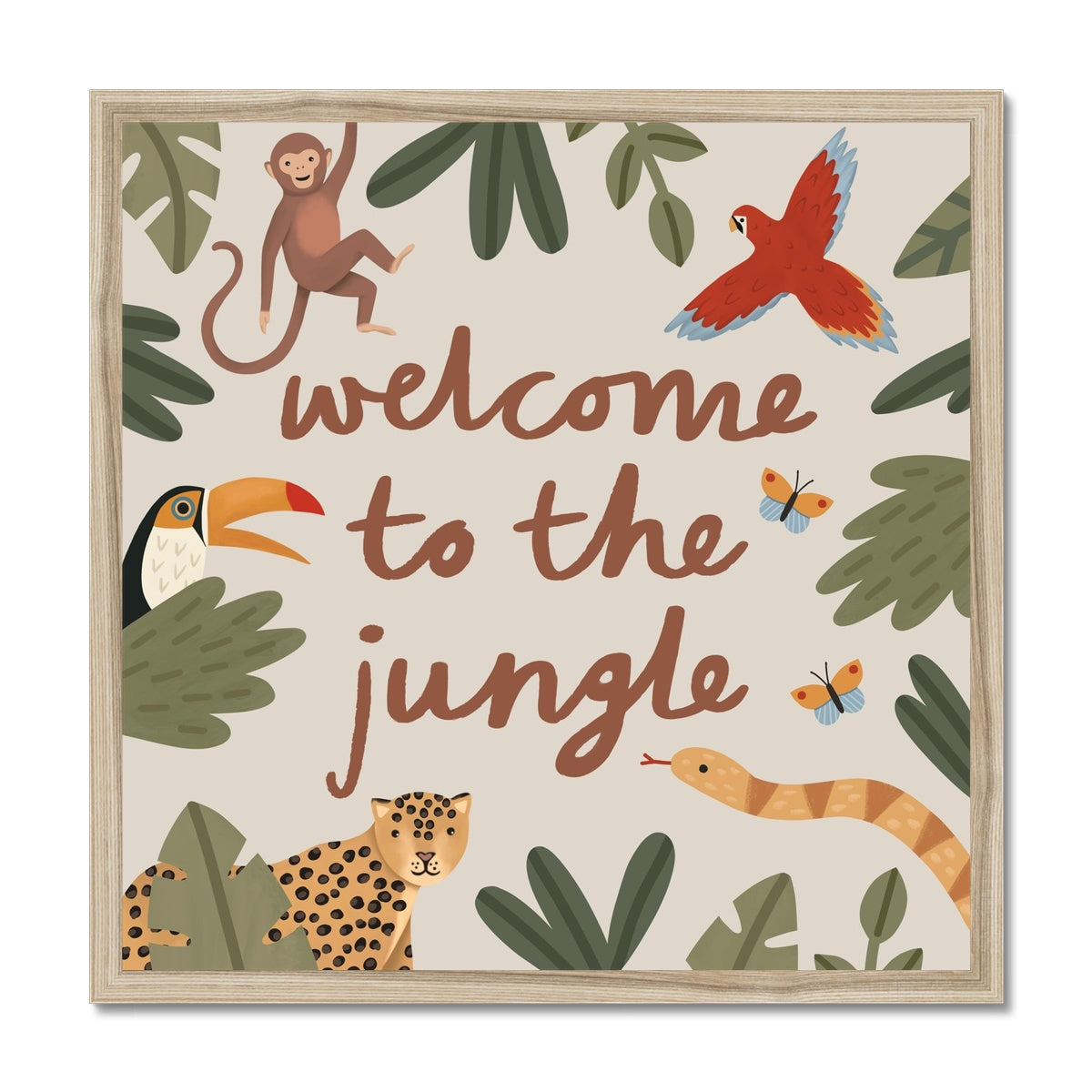 Welcome to the jungle in stone / Framed Print