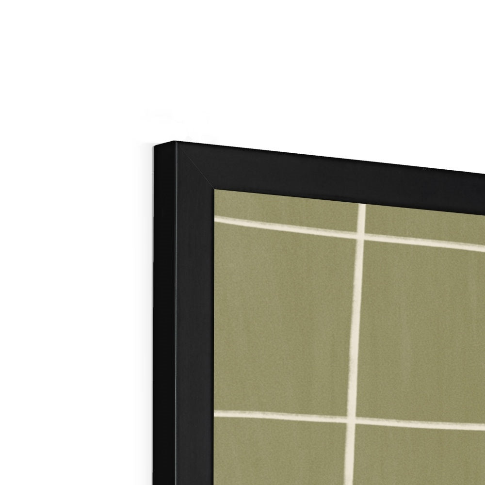 Goal in green / Framed Print