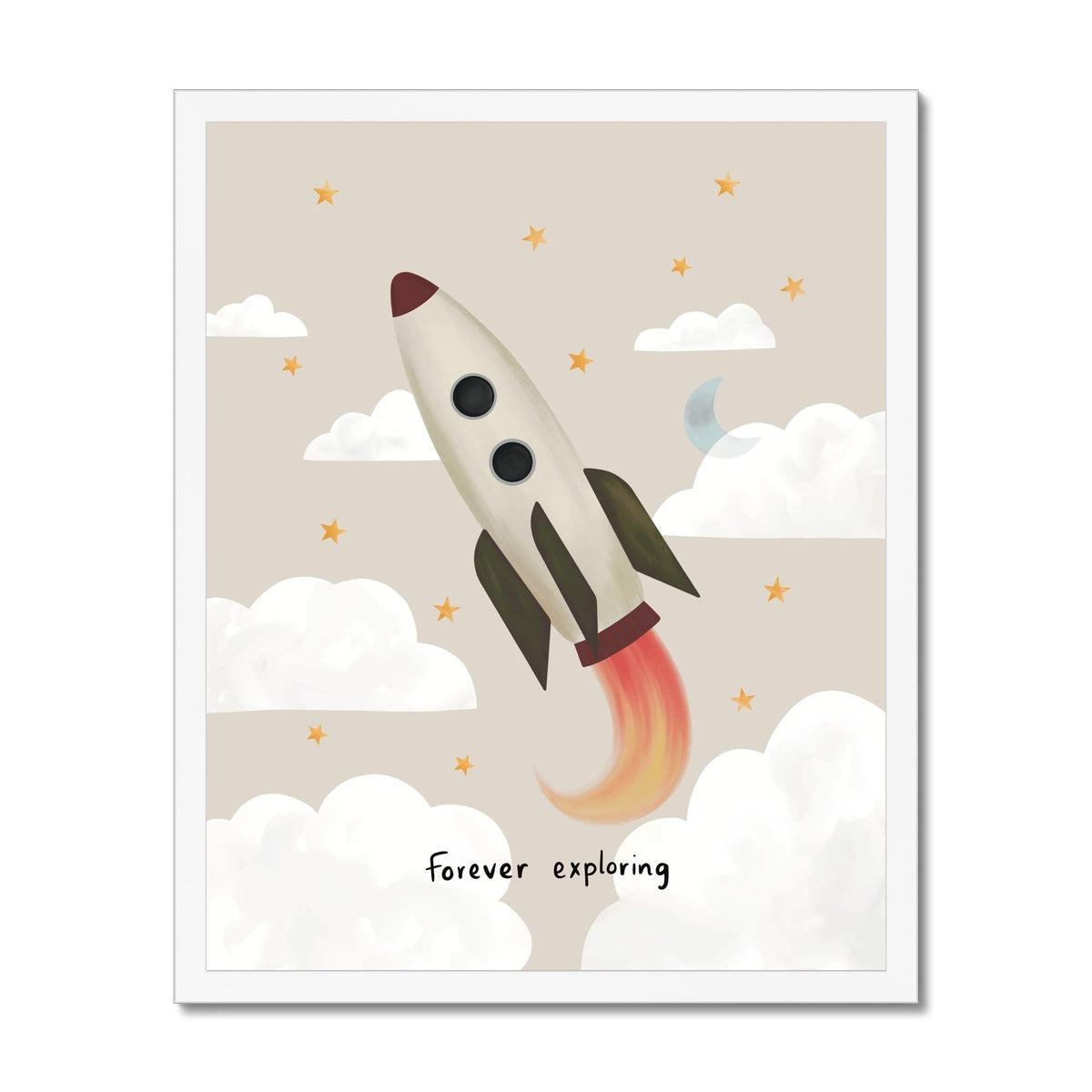 Forever Exploring in stone / Framed Print