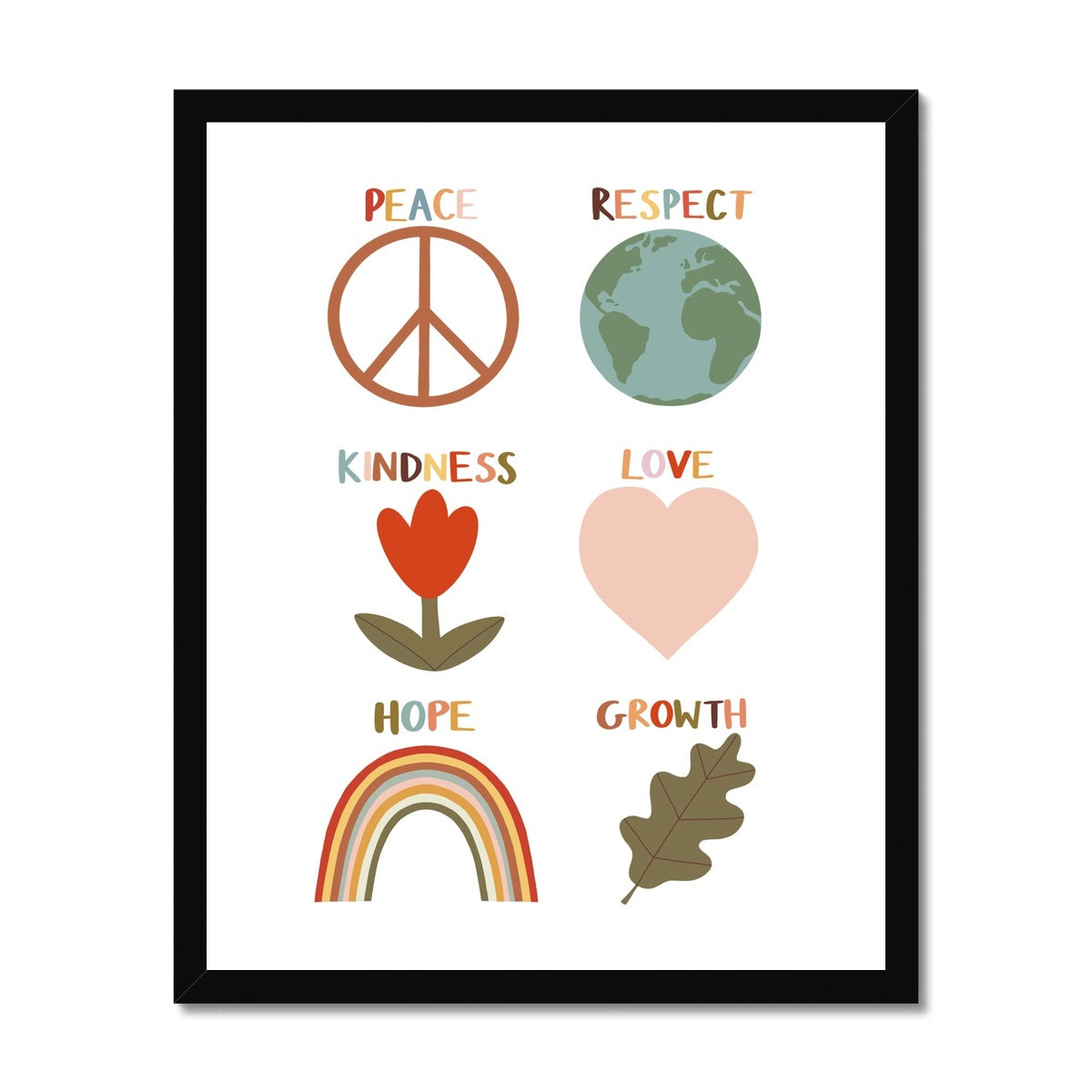 Positive symbols / Framed Print