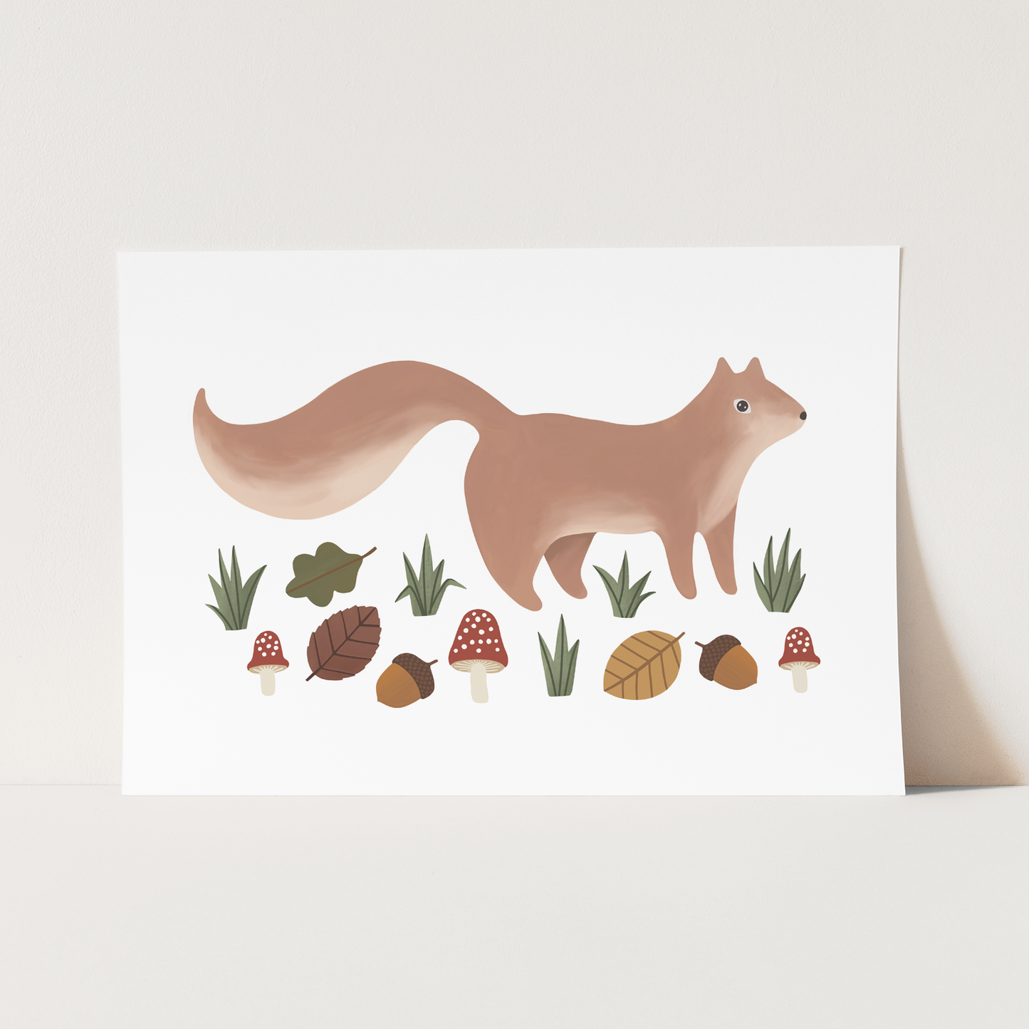 Squirrel in white / Fine Art Print