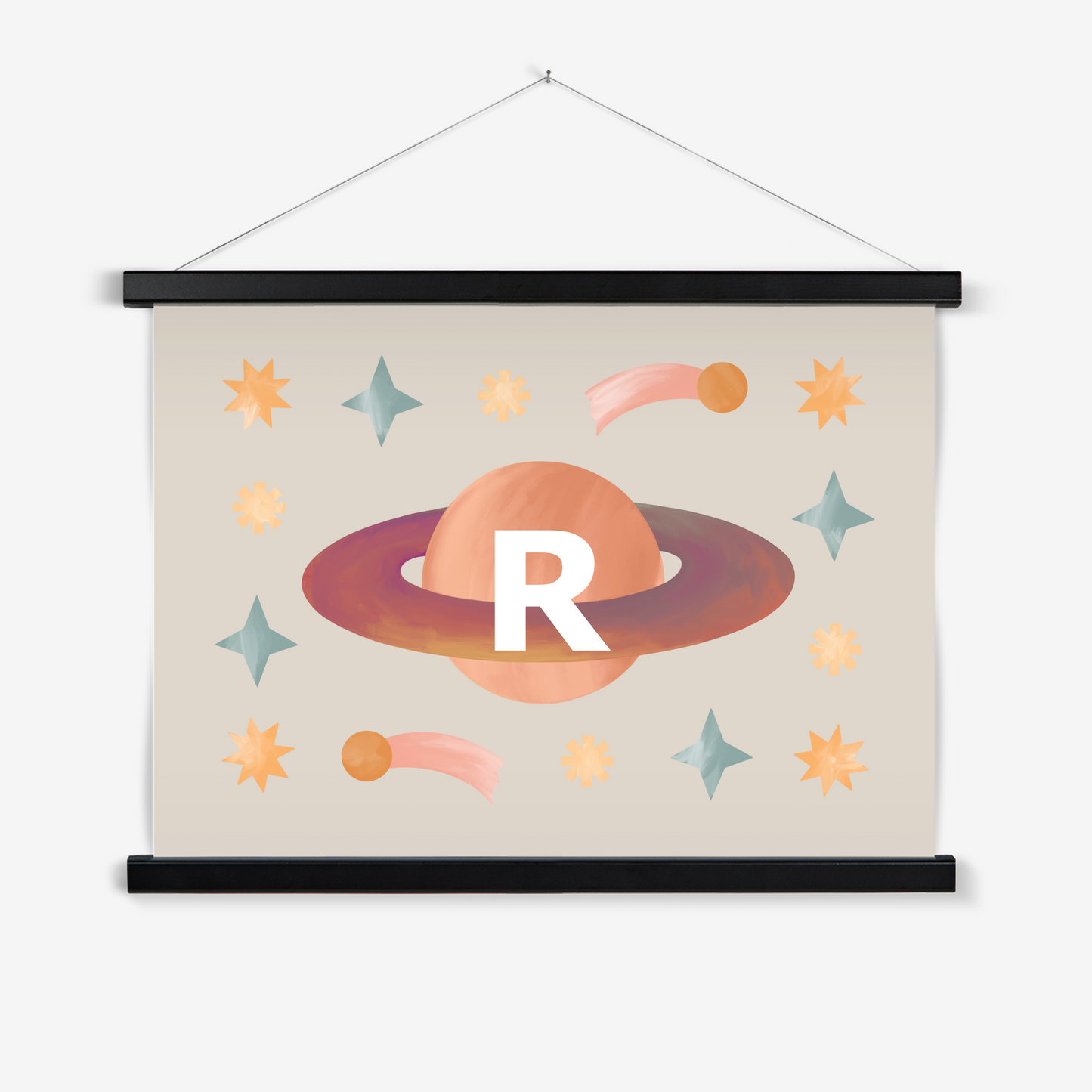 Personalised Planet in stone / Print with Hanger